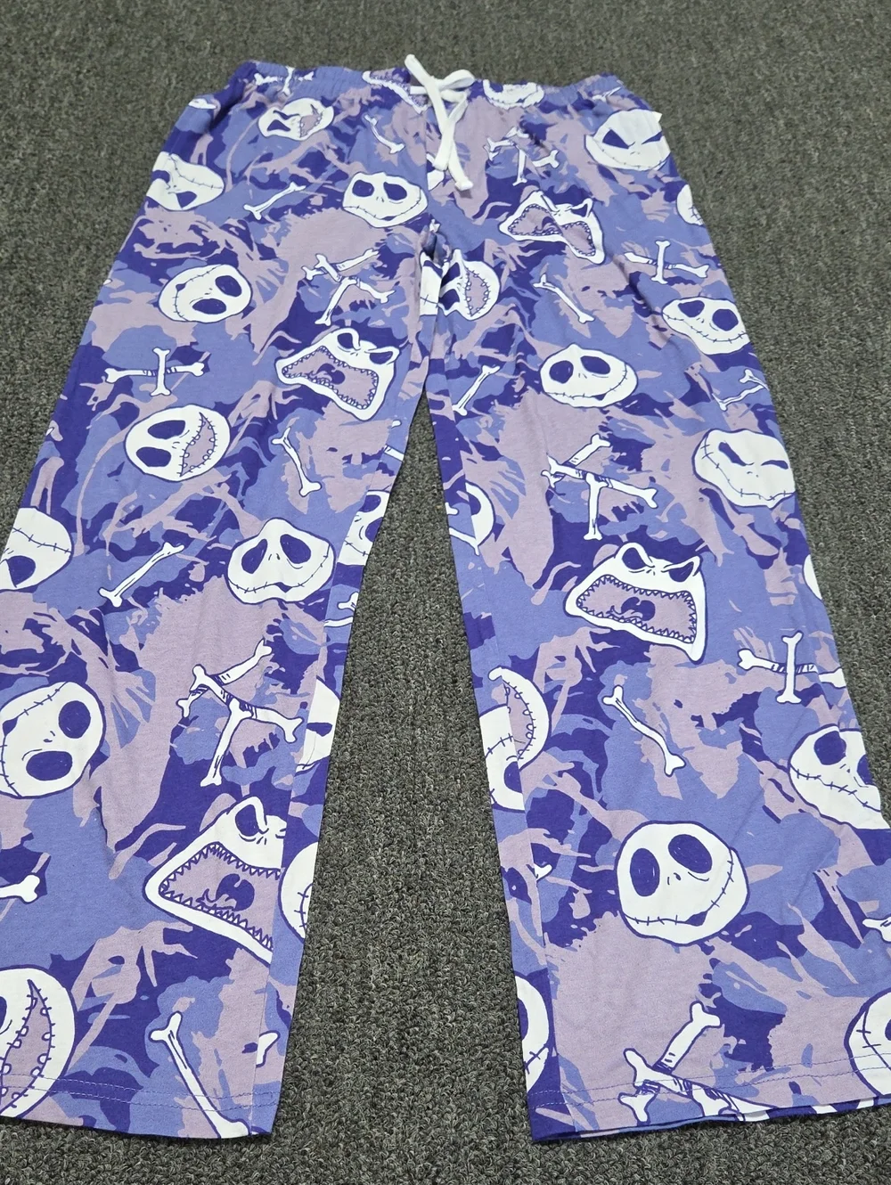 (#3C) Disney The Nightmare Before Christmas Purple Skull Camo Lounge Pants - Picture 1 of 7